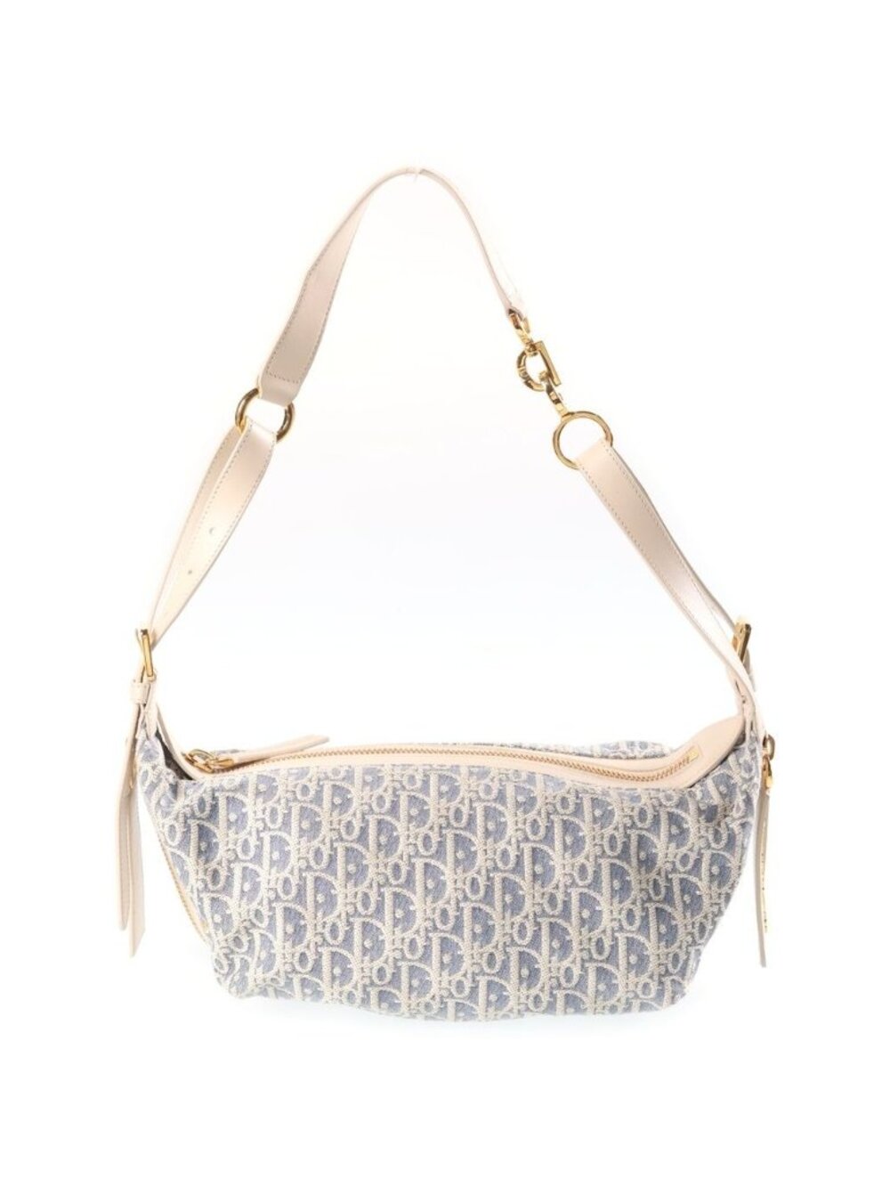 Dior D-journey Small Shoulder Bag Blue Canvas Leather